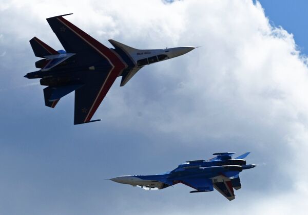 Cazas polivalentes Su-30SM Cazas polivalentes Su-30SM - Sputnik Mundo
