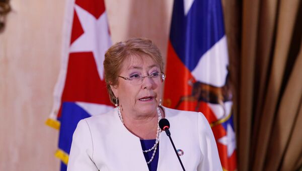 Presidenta de Chile Michelle Bachelet en Cuba - Sputnik Mundo