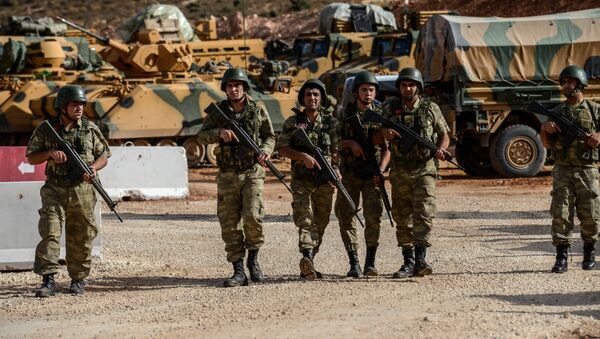 Militares turcos en la frontera con Siria - Sputnik Mundo