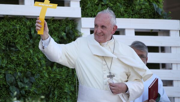 El papa Francisco durante su visita a Chile - Sputnik Mundo