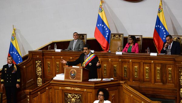 Nicolás Maduro, presidente de Venezuela, en la Asamblea Constituyente (imagen referencial) - Sputnik Mundo