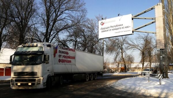 El 73 convoy humanitario ruso para Donbás - Sputnik Mundo