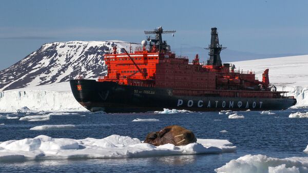 Un rompehielos ruso en el Ártico - Sputnik Mundo