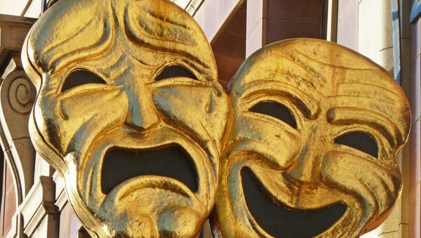 Las máscaras de la tragedia y la comedia, el símbolo del teatro - Sputnik Mundo