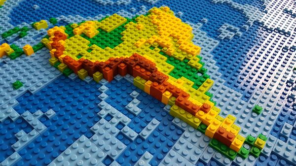 Mapa de América Latina, hecho con Lego - Sputnik Mundo