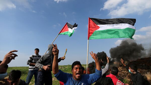 Protestas en la Franja de Gaza - Sputnik Mundo