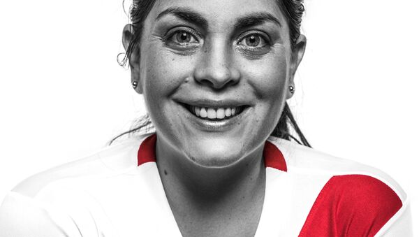 Jessica Lapeyre, hincha de la selección peruana de fútbol - Sputnik Mundo