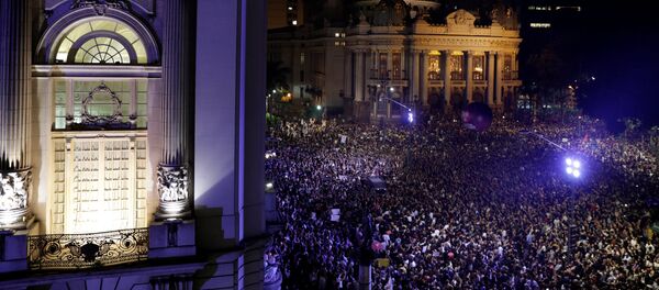 Manifestación en Río de Janeiro Manifestación en Río de Janeiro - Sputnik Mundo