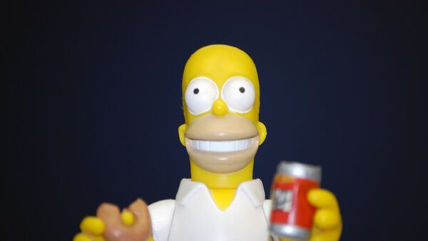 Un muñeco de Homero Simpson - Sputnik Mundo