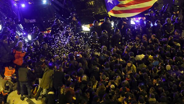 Protestas en Barcelona, España - Sputnik Mundo