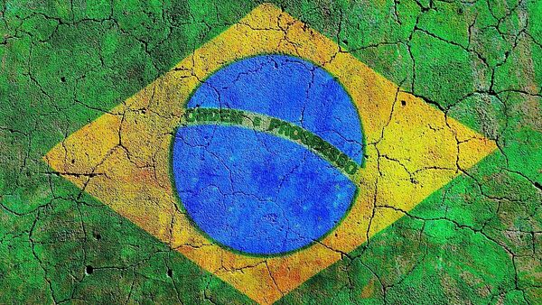 Grafiti de la bandera de Brasil - Sputnik Mundo