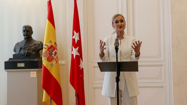 Cristina Cifuentes, la presidenta dimitida de la Comunidad de Madrid - Sputnik Mundo