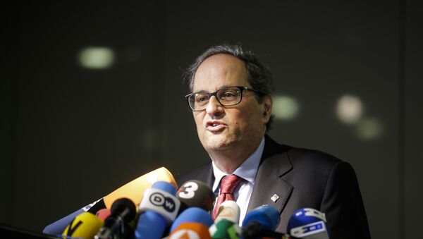 Quim Torra, el nuevo presidente del Gobierno catalán - Sputnik Mundo