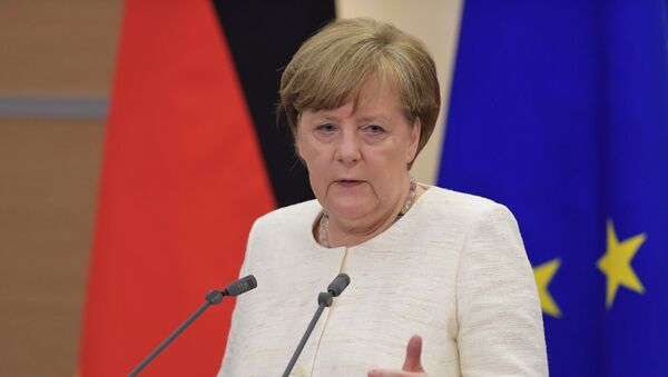 Angela Merkel, la canciller de Alemania, tras su reunión con el presidente de Rusia, Vladímir Putin - Sputnik Mundo
