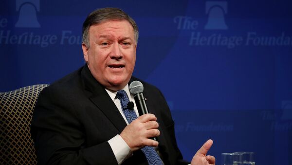 Mike Pompeo pronuncia comentarios sobre la política de Irán en Washington - Sputnik Mundo