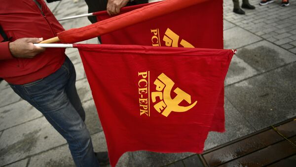 Banderas del Partido Comunista de España - Sputnik Mundo