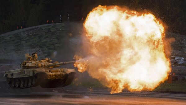 Tanque T-90A durante la feria Russia Arms Expo - Sputnik Mundo