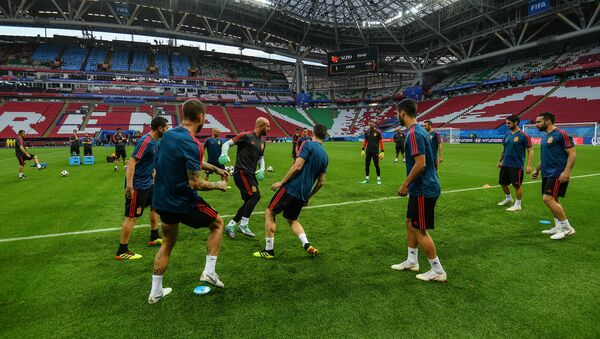Un entrenamiento de la selección española en Kazán - Sputnik Mundo