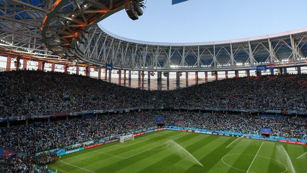 El Estadio de Nizhni Nóvgorod momentos antes del partido entre Argentina y Croacia - Sputnik Mundo
