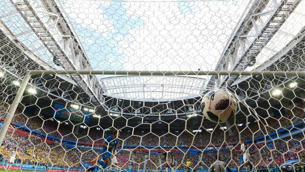 Un gol durante el partido Brasil - Costa Rica en el Mundial en Rusia - Sputnik Mundo