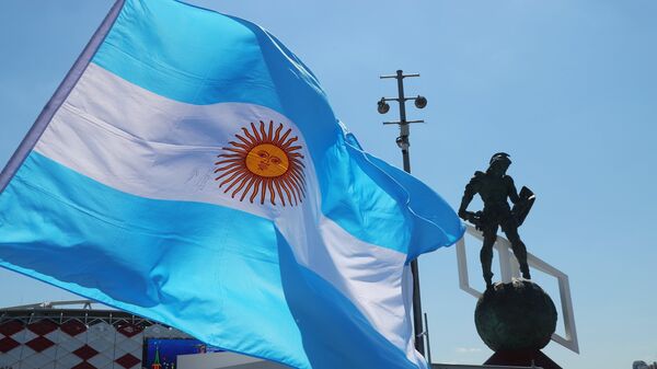 Bandera de Argentina en Moscú - Sputnik Mundo