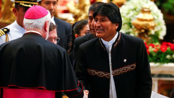 El presidente de Bolivia, Evo Morales, en Vaticano - Sputnik Mundo