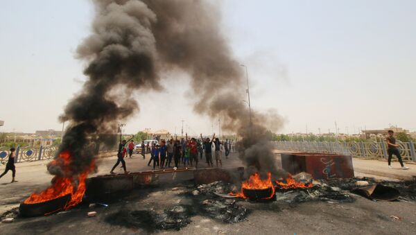 Protestas en Basora, Irak - Sputnik Mundo