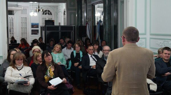 Seminario de la Asociación Internacional de Maestros de la Lengua y Literatura Rusa (MAPRYAL) sobre las riquezas artísticas y filosóficas en la Rusia contemporánea, en la Casa de Rusia, Argentina Seminario de la Asociación Internacional de Maestros de la Lengua y Literatura Rusa (MAPRYAL) sobre las riquezas artísticas y filosóficas en la Rusia contemporánea, en la Casa de Rusia, Argentina - Sputnik Mundo