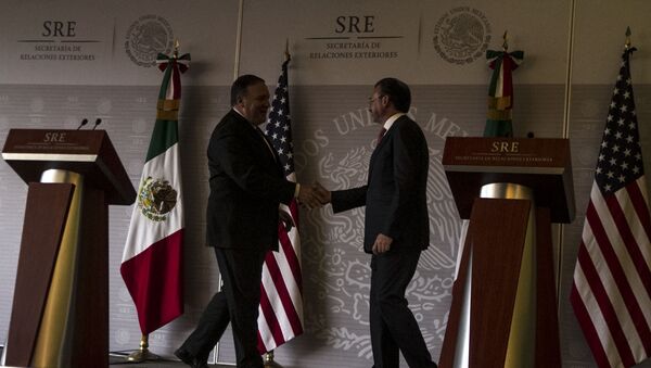 Luis Videgaray, el canciller de México y Michael Pompeo, el secretario de Estado de EEUU - Sputnik Mundo