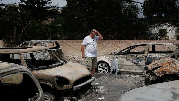 Las consecuencias del incendio en Grecia - Sputnik Mundo