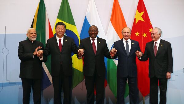 Presidentes de los países del grupo BRICS en Sudáfrica - Sputnik Mundo