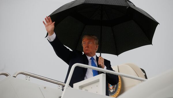 El presidente de EEUU, Donald Trump, aborda el Air Force One - Sputnik Mundo