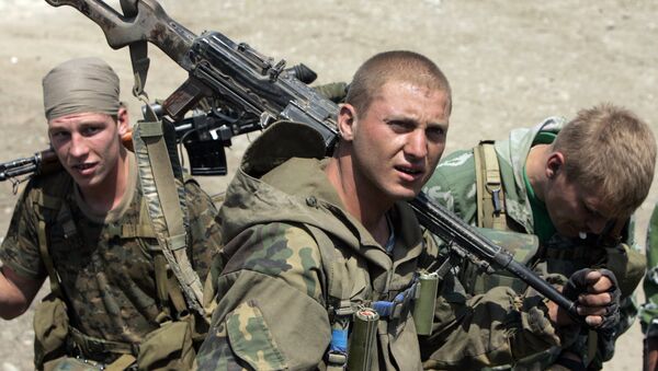 Los soldados rusos durante la Guerra de Osetia del Sur - Sputnik Mundo