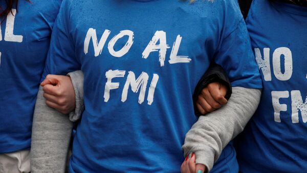 Manifestación contra el FMI en Argentina (Archivo) - Sputnik Mundo