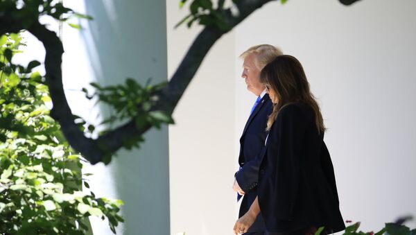 El presidente de EEUU, Donald Trump y su esposa, Melania - Sputnik Mundo