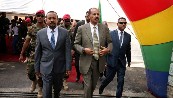 El presidente de Eritrea, Isaias Afwerki, y el primer ministro de Etiopía, Abiy Ahmed Ali - Sputnik Mundo