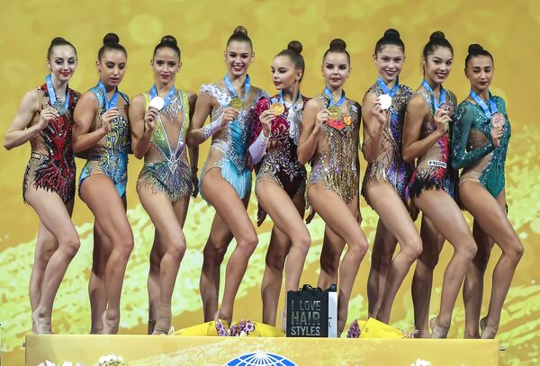 La ceremonia de premios del Campeonato Mundial de gimnasia rítmica de Sofía (Bulgaria). - Sputnik Mundo
