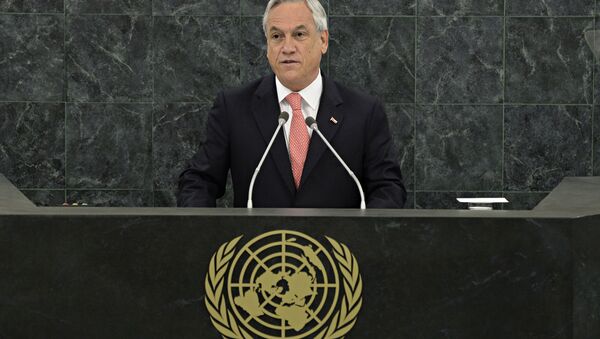Sebastián Piñera, presidente de Chile, en la Asamblea General de la Organización de las Naciones Unidas (ONU) - Sputnik Mundo