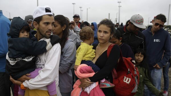 Migrantes venezolanos en Colombia (Archivo) - Sputnik Mundo