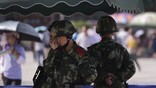 La policía militar china en la región autónoma Uigur de Xinjiang (archivo) - Sputnik Mundo