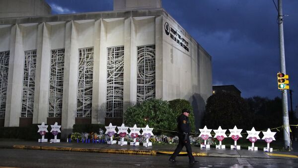 Sinagoga Tree of Life en Pittsburgh tras un tiroteo - Sputnik Mundo