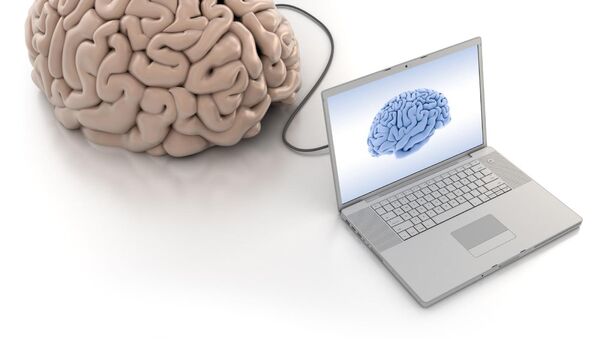 Un cerebro conectado a una computadora (ilustración) - Sputnik Mundo