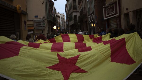 Manifestación del independentismo catalán en la ciudad francesa de Perpiñán - Sputnik Mundo