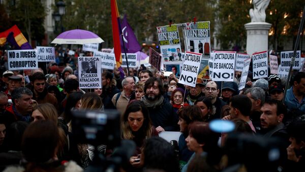 Protestas en España - Sputnik Mundo
