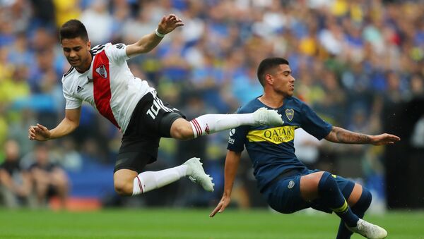 Gonzalo Martínez de River Plate contra Lucas Olaza de Boca Juniors - Sputnik Mundo