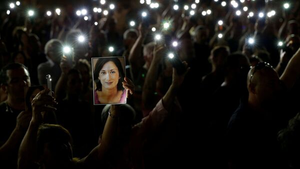 Protestas contra el asesinato de la periodista Daphne Caruana Galizia - Sputnik Mundo