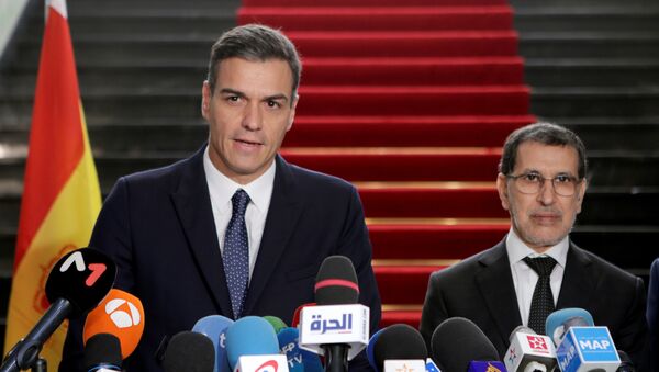 El presidente del Gobierno español, Pedro Sánchez, y su homólogo marroquí, Saadeddine el-Othmani - Sputnik Mundo