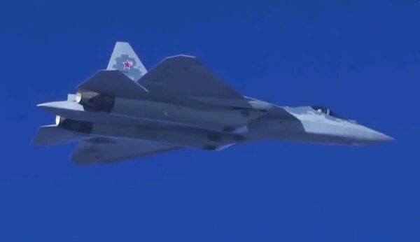 Los novedosos cazas Su-57 surcan los cielos sirios - Sputnik Mundo