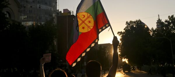 La bandera del pueblo mapuche La bandera del pueblo mapuche - Sputnik Mundo