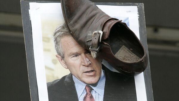 Una protesta contra George W. Bush, expresidente de EEUU (archivo) - Sputnik Mundo